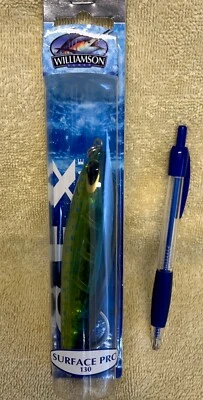 Williamson Lures Surface Pro 130, Dorado-Mahi, 1-5/8oz, 5.25” Long, Salt-Fresh - Image 1 of 4