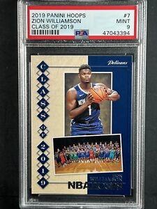 2019 Panini Hoops Zion Williamson    Class of 2019 Pelicans Rookie Psa 9 💎