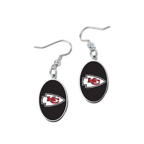 NFL Kansas City Chiefs Oval Dangle Earrings Cover