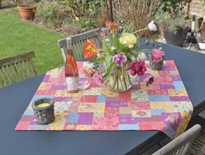 Tablecloth Provence Cotton 90x90 CM Colourful With Floral Motifs from France - Picture 1 of 6
