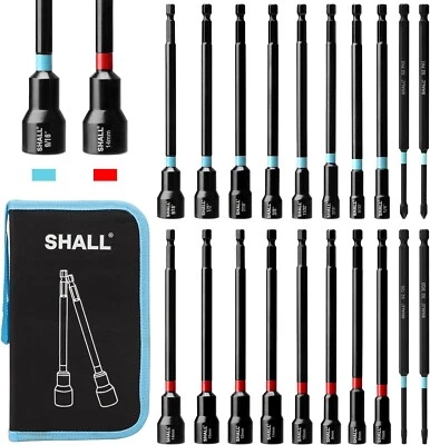 SHALL 20PCS Magnetic Nut Driver Set,Long Nut Drivers for Impact Dril - Image 1 of 4