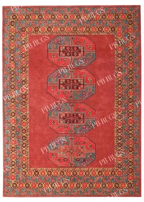 Arlo Red Handmade Tufted 100% woolen Area Rugs Without Tariff & duty - Image 1 of 4