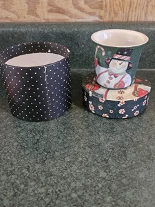 Lang Candles Votive Holder Sam's Candy Cane Susan Winget in original box - Picture 1 of 5