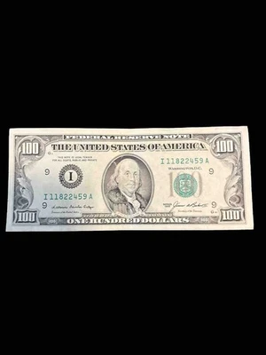 Lightly Circulated Small Face $100 bill (One Hundred Dollar Bill) - Series 1985 - Image 1 of 2