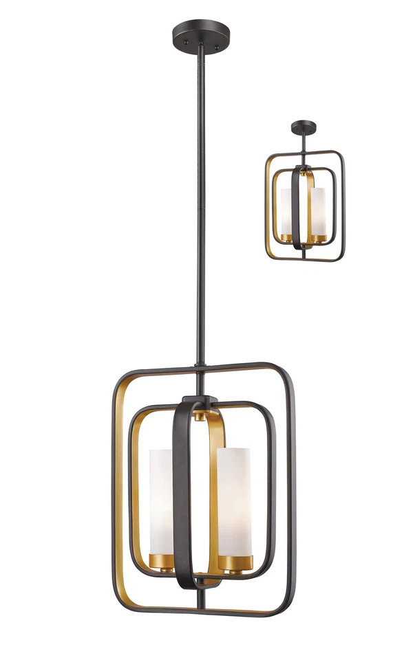 Aideen 2-Light Mini Pendant Light In Bronze Gold - Image 1 of 1