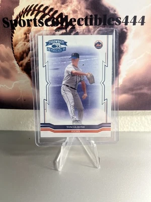 Tom Glavine 2005 Throwback Threads Blue Century Proof 142/150 New York Mets - Image 1 of 2