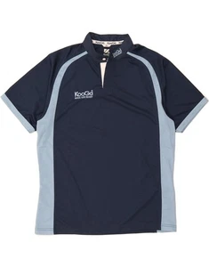 KOOGA Mens Polo Shirt 2XL Navy Blue Colourblock Polyester PO07 - Picture 1 of 4