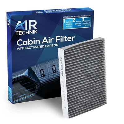 Filtro de ar de cabine AirTechnik CF11810 com carbono ativado | Substituição para Fiat... - Imagem 1 de 4