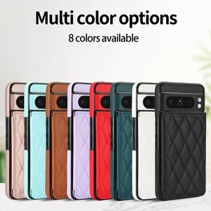 RFID Blocking Leather Wallet Back Case for Google Pixel 8A 9A 8 9 Pro XL Cover - Picture 1 of 20