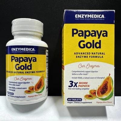 Enzimas digestivas avanzadas de papaya Gold con papaya orgánica natural y clorofila Foto 1 de 4