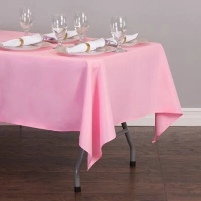 LinenTablecloth 60 x 102 in Rectangular Polyester Tablecloth Wedding Event Party - Image 1 of 4