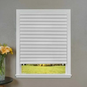REDI SHADE CORDLESS PAPER ROOM DARKENING PLEATED SHADE 1.5" X 36", WHITE *NEW - Picture 1 of 5
