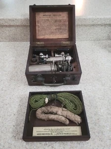 SELTENE 1875 PATENT THOMPSON AMERIKANISCHE DAMPFMESSGERÄT MOTORANZEIGE HOLZBOX ANTIK - Bild 1 von 5