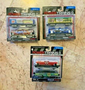 NUEVO PAQUETE DE 3x 2 trenes eléctricos serie 2 graffiti + animal + carga de rescate - Imagen 1 de 5