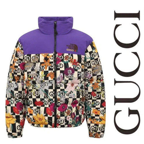 NUOVO PARKA GUCCI X NORTH FACE FLOREALE PIUMONE TAGLIA SMALL