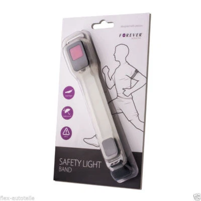 FOREVER Lauflicht 2 LED´s Sicherheitslicht Band Wasserfest Leuchtarmband Running Band