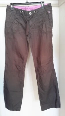 Pantalones de Senderismo ESprit Mujer Talla 6 Marrón Enrollable Cordón Cintura Usados Foto 1 de 4