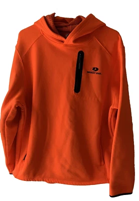 Moletom com capuz Mossy Oak grande caçador laranja anexado gola alta escondido bolsos canguru - Imagem 1 de 4