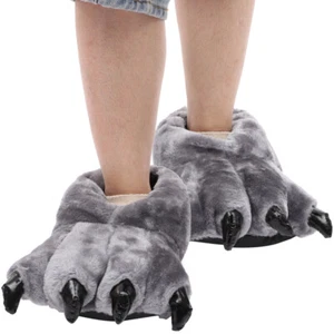 Fuzzy Warm House Shoes Paw Claw House Boots Furry House Slippers - Picture 1 of 9