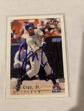 2002 Fleer Triple Crown Baseball #128 Jose Cruz Jr. Signed Blue Jays