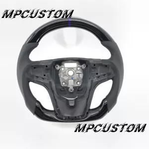 Black Carbon Fiber Steering Wheel Fit For Chevrolet Camaro SS ZL1 2012-2015 - Picture 1 of 8