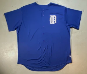Detroit Tigers Jersey Mens Blue MLB Baseball Majestic Cool Base Size 2XL - Picture 1 of 4