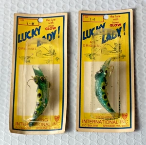 2 Vintage Lucky Lady Angelköder - "The Lure With Inner Glow" *Neu im Paket - Bild 1 von 4