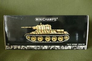MINICHAMPS 1/35 - Minichamps Tank T34/76 Captured Russia 1943 - Edition limitée