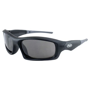 Sunsation 2 Motorcycle Safety Sunglasses Matte Black Frames Smoke Lens ANSI - Picture 1 of 8