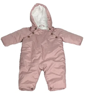 H&M Snow Suit Winter Sport Athletic Ski Pink Front Infant Girls Size 2-4 Months - Picture 1 of 7