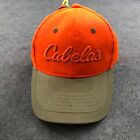 Cabelas Hat Cap Adjustable Orange Embroidered Logo Hunting Spell Out NEW
