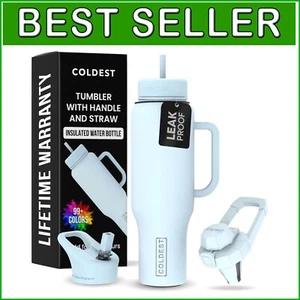 Versátil vaso aislante de 46 oz con pajita - A prueba de fugas y soporte para taza - Imagen 1 de 11