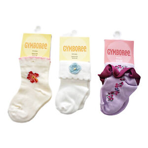 Gymboree Vintage Baby Girls 0-6 Mo Little Keiki,Rosy,Romantic Garden Sock Lot 