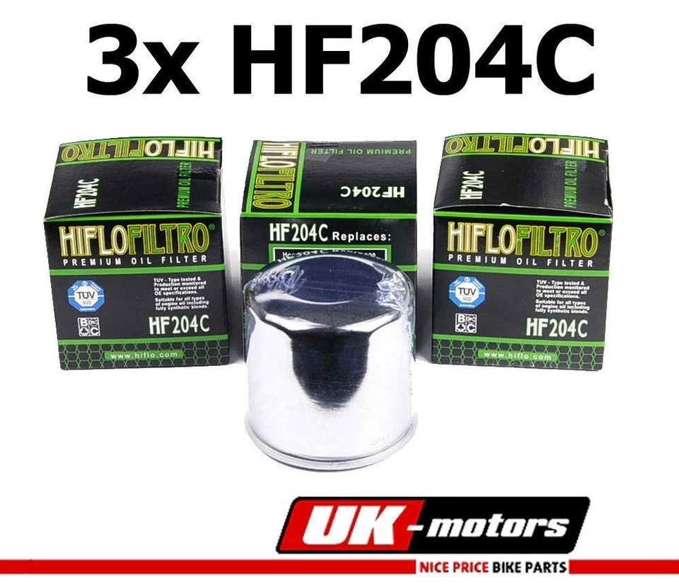 3X Hiflo Filtro Olio HF204C Per Honda CB 1000 R Foto 1 de 1