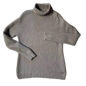 Suéter para mujer Carve Designs tejido mezcla de lana marrón cuello alto pequeño - Imagen 1 de 5