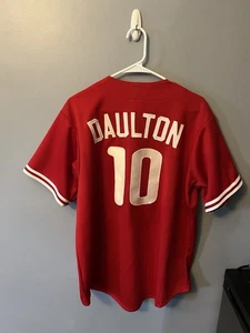 VTG Darren Daulton Philadelphia Phillies Majestic Original Red Men’s M Jersey - Picture 1 of 9