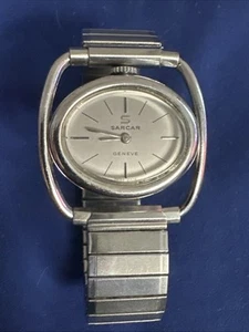 Vintage Sarcar Geneve unique style watch automatic not running silver - Picture 1 of 8