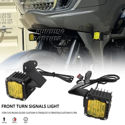 Para CVO Road Glide FLTRXSE 2023-2025 Nuevo Motocicleta Señales de Giro Delanteras Luz LED Foto 1 de 4