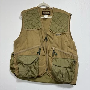 Remington Hunting Shooting Vest Men's XL VTG Game Bag Pocket Zip Front Tan - Picture 1 of 10