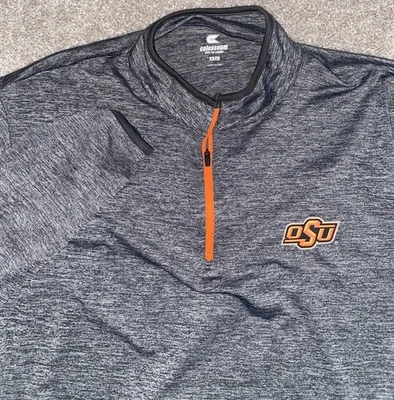 Oklahoma State Cowboys Hombres 1/4 Pullover Chaqueta Cortavientos Talla XL Gris NCAA Foto 1 de 4