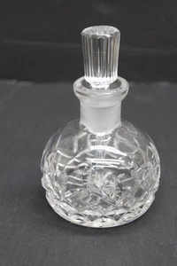 Vintage Waterford klar Kristallglas facettiert Parfüm Flakon und Dauber - Bild 1 von 5
