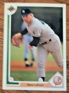 Tarjeta de béisbol Dave LaPoint New York Yankees 1991 Upper Deck #483 como nueva - Imagen 1 de 2