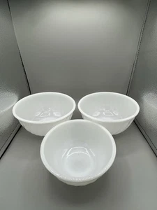 FIRE-KING Anchor Hocking SWIRL Rühr-, Nesting Bowl 3er Set Elfenbein Milchglas - Bild 1 von 7