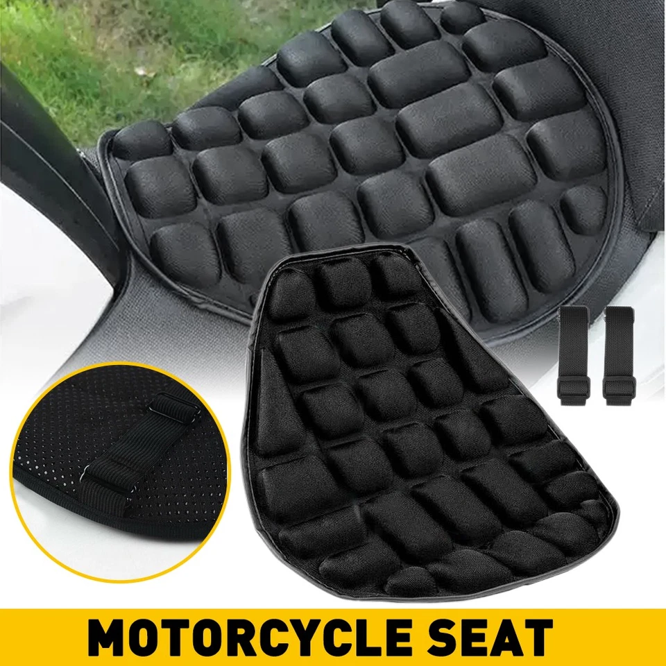 Cojín de asiento cómodo para motocicleta Almohadilla de asiento de aire Almohadilla amortiguadora Cubierta Accesorios Foto 1 de 4