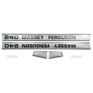 Hood Decal Set for Massey-Ferguson MF 240 MF240 Tractor Sparex Vinyl Kit UK Made - Picture 1 of 1