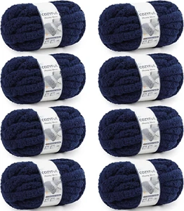 Chunky Yarn for Hand Knitting - #10 Chunky Chenille Yarn, Jumbo Big Thick Chunk - Picture 1 of 12