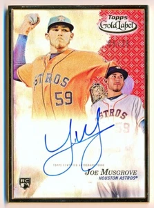 2017 Topps Gold Label Joe Musgrove gerahmtes rotes Autogramm RC #FA-JM (05/25) - Bild 1 von 2