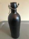 Bormioli Rocco Black Glass Bottle with Attached Swing Cap for Oils and Liquids