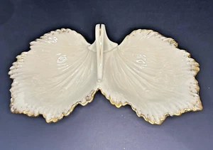 Lenox Monticello Avorio e Oro 2 Pezzi Manico Condimento Ciotola Foglie - Foto 1 di 9