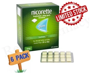 Chicles Nicorette Freshmint 4Mg De 210 Piezas 6 Paquete - 2027 - Foto 1 di 1